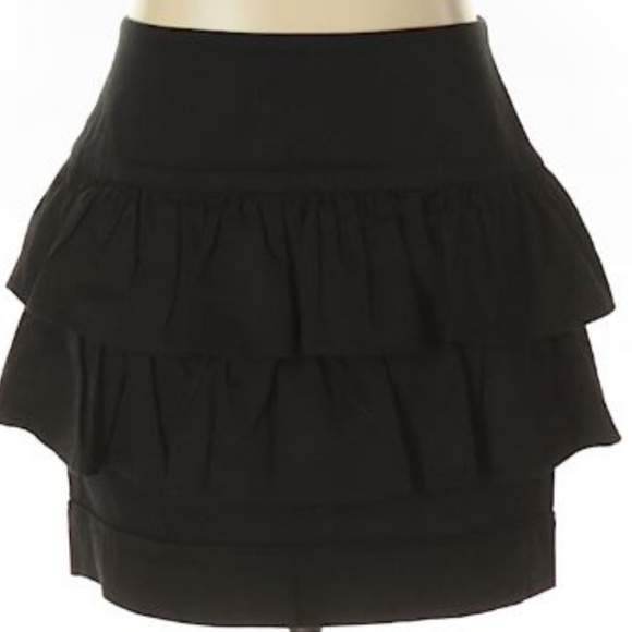 Black Mini Skirt w/full back zipper - Picture 1 of 2